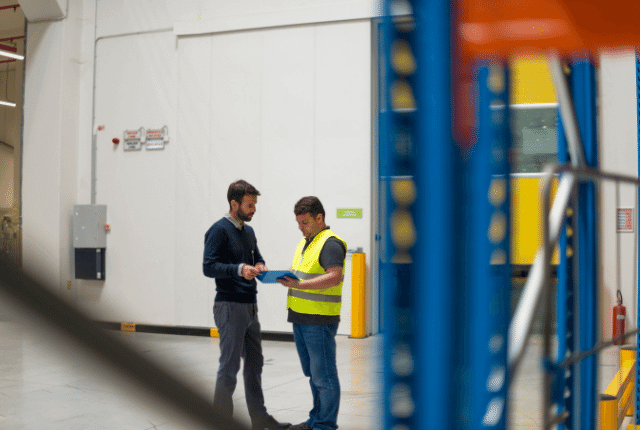 מנהל ועובד במפעל